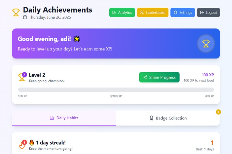 Daily Achievement Unlocked – screenshot 4