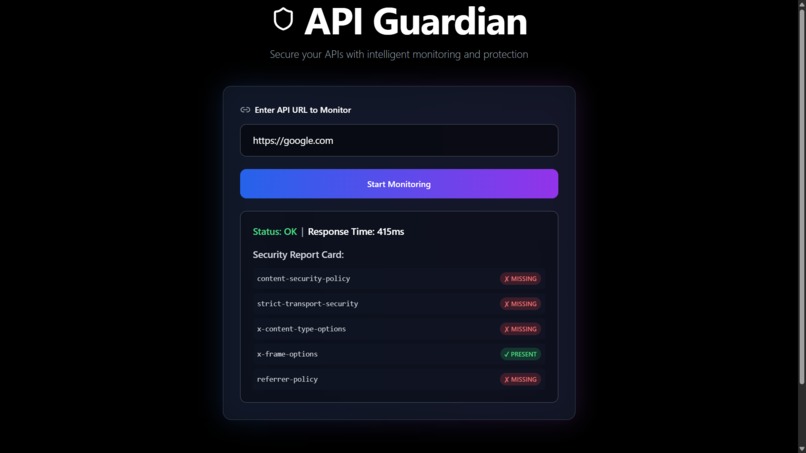 API Guardian – screenshot 2