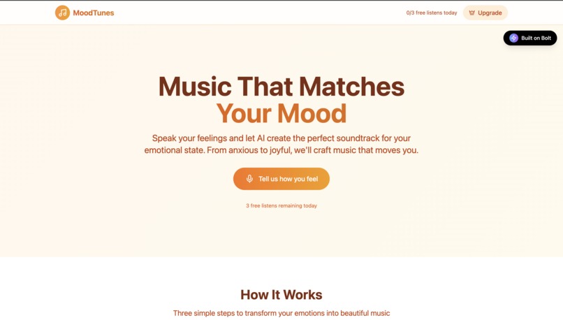 MoodTunes – AI-Generated Music Based on Your Mood – screenshot 4
