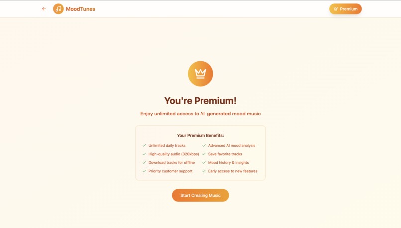 MoodTunes – AI-Generated Music Based on Your Mood – screenshot 5