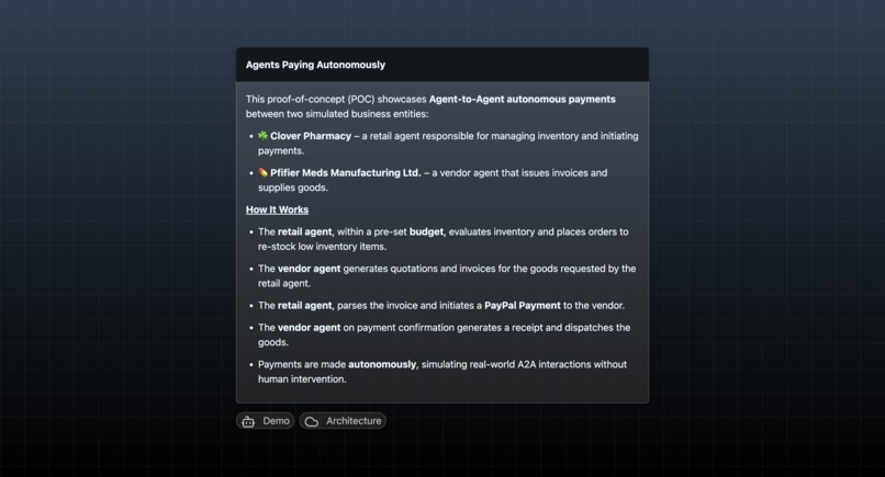 Agent-to-Agent Autonomous Payments – screenshot 2