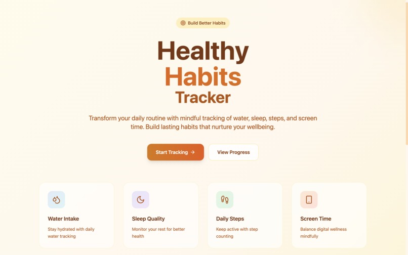 Healthy Habits Tracker  – screenshot 1