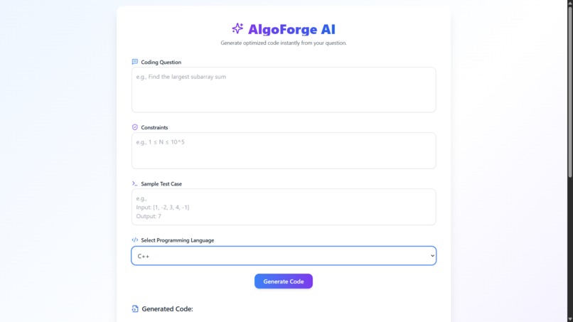 AlgoforgeAi – screenshot 1
