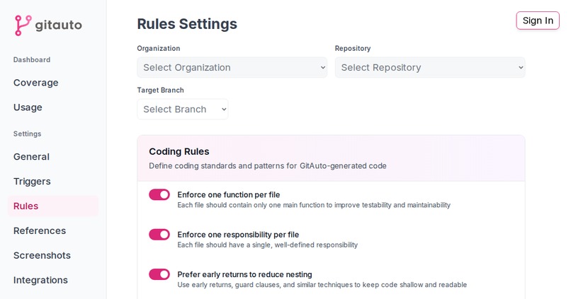 GitAuto – screenshot 2