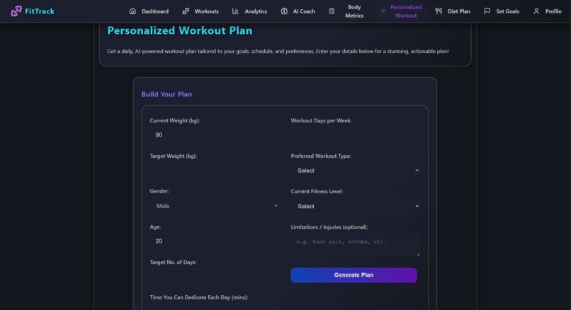 FIT TRACK – screenshot 2
