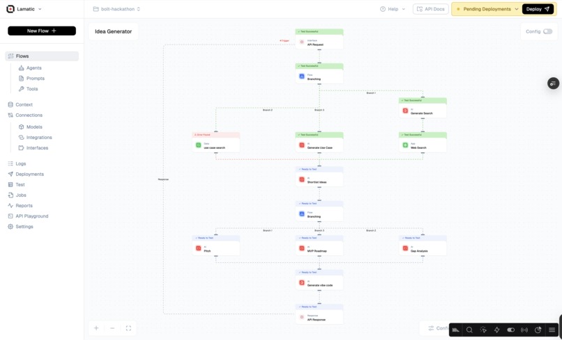 AI Idea Deck, Validator & Vibe Code Generator – screenshot 1