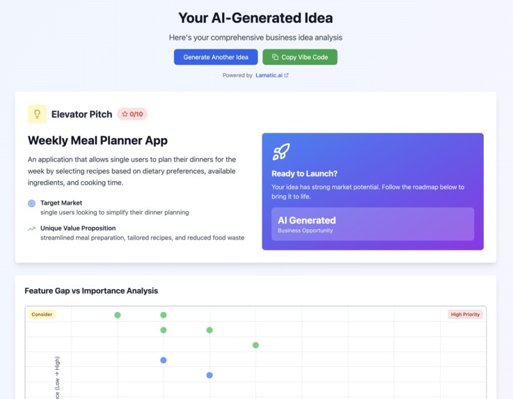 AI Idea Deck, Validator & Vibe Code Generator – screenshot 3