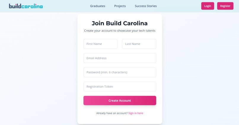 Build Carolina Graduate Showcase – screenshot 3