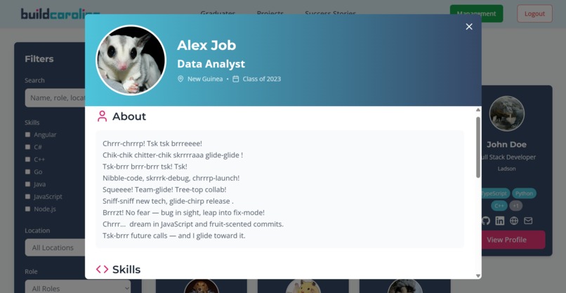 Build Carolina Graduate Showcase – screenshot 7