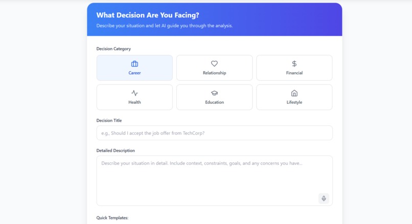 Decision Mirror – screenshot 2