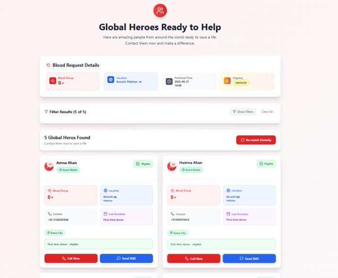 BloodLink – AI-Powered Global Blood Donation Platform – screenshot 4