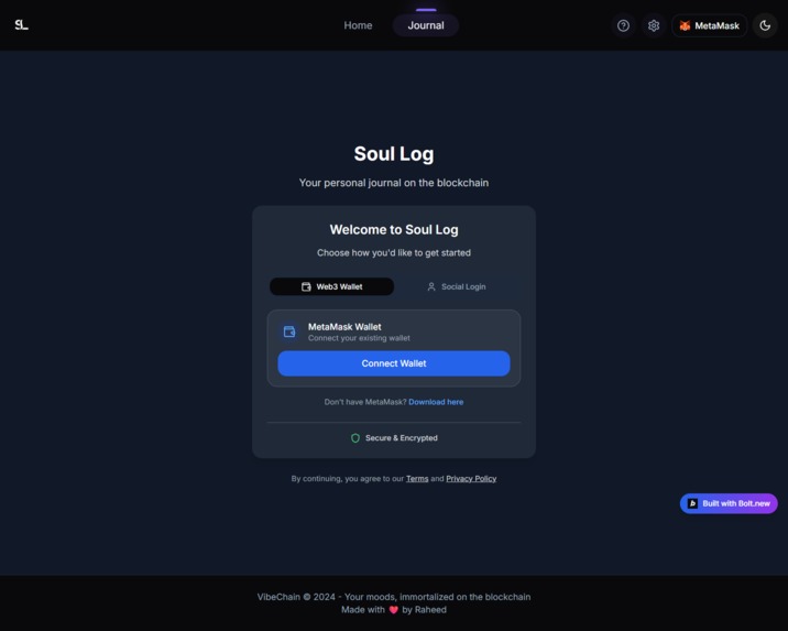 SoulLog – Your Life, On-Chain – screenshot 1