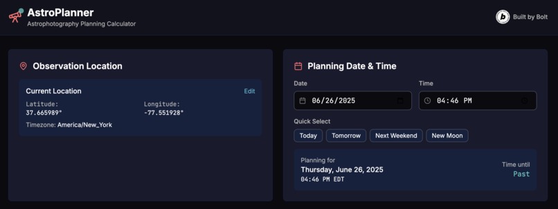 AstroPlanner – screenshot 1