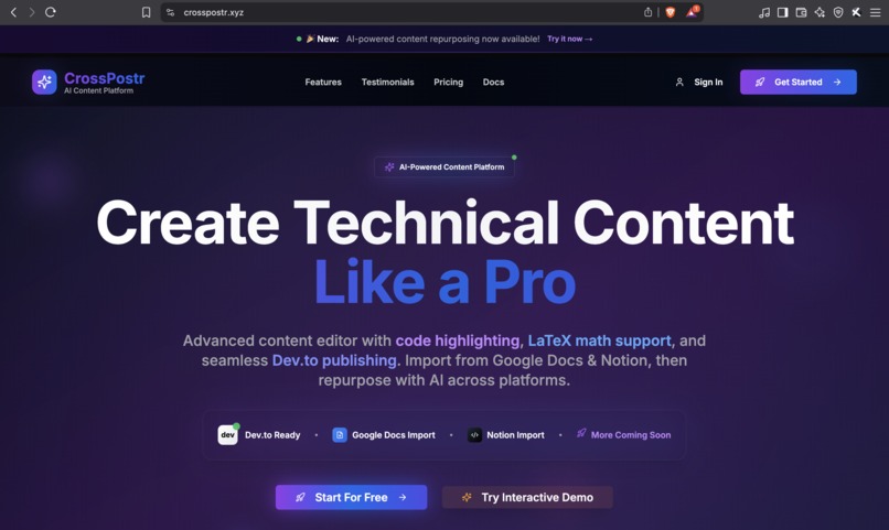 CrossPostr – screenshot 1