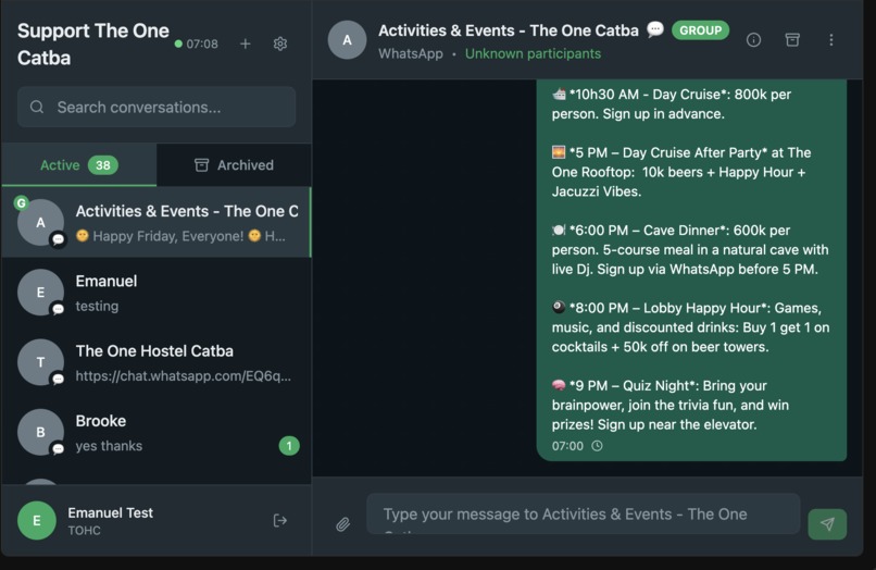 Omnichannel Chat Support – screenshot 1