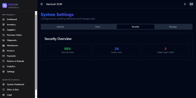 VeriLink SCM - Enterprise Supply Chain Management Platform – screenshot 14