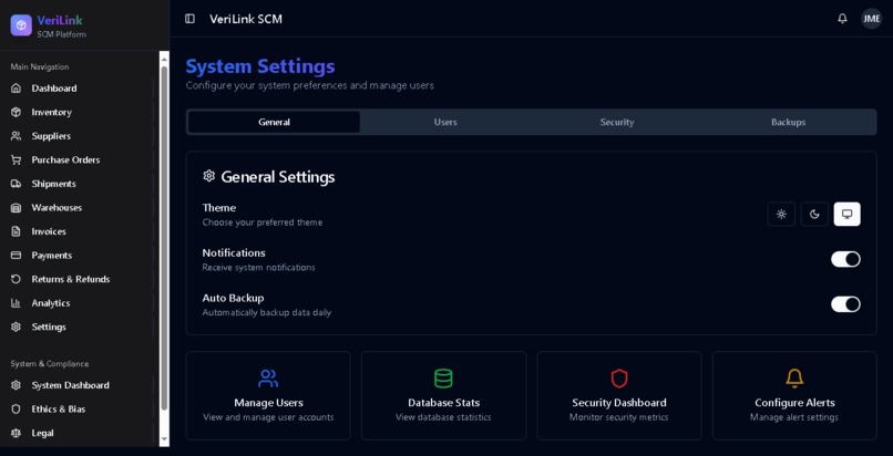 VeriLink SCM - Enterprise Supply Chain Management Platform – screenshot 16