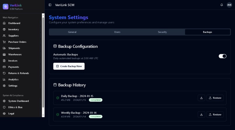 VeriLink SCM - Enterprise Supply Chain Management Platform – screenshot 19