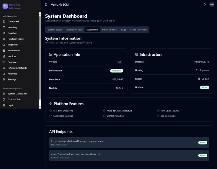 VeriLink SCM - Enterprise Supply Chain Management Platform – screenshot 21