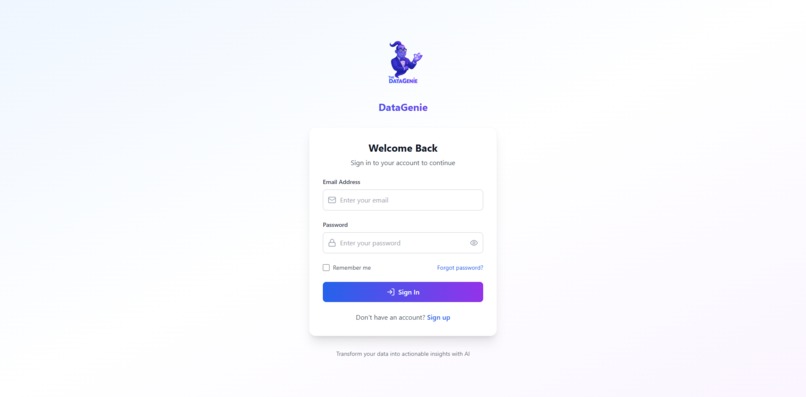 The DataGenie – screenshot 1