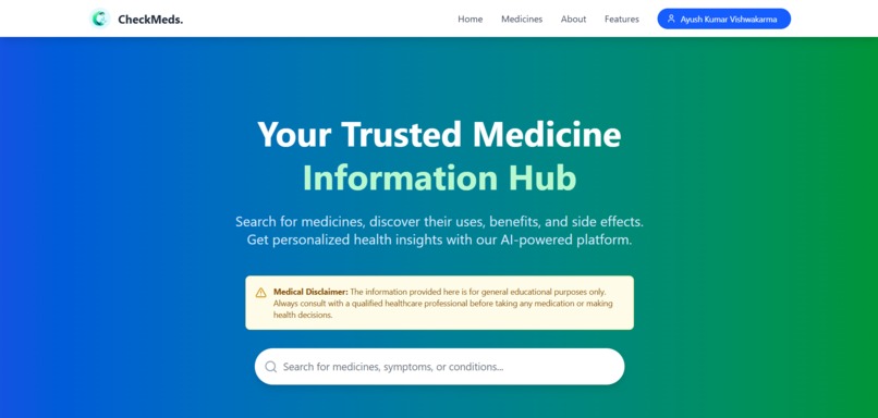 CheckMeds - Your Trusted Medicine Information Platform – screenshot 1