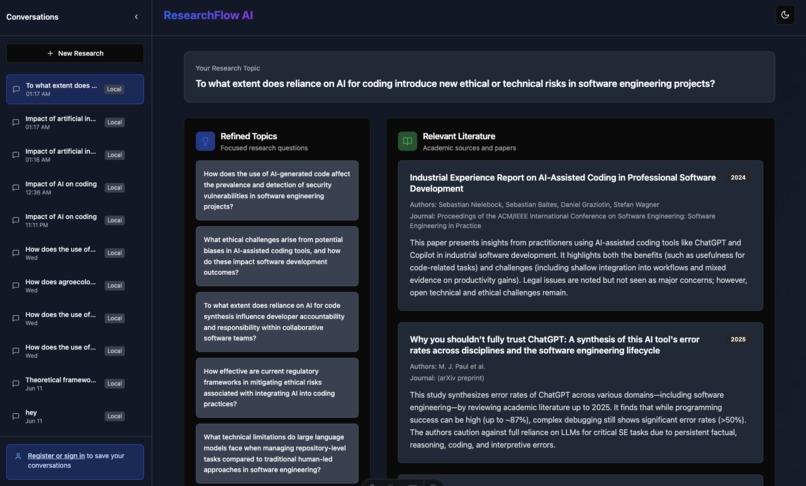 ResearchFlow AI – screenshot 3