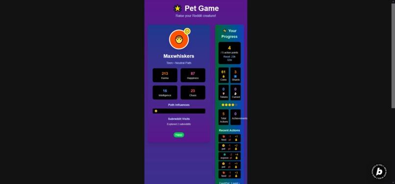 Reddit Pet Game – screenshot 2
