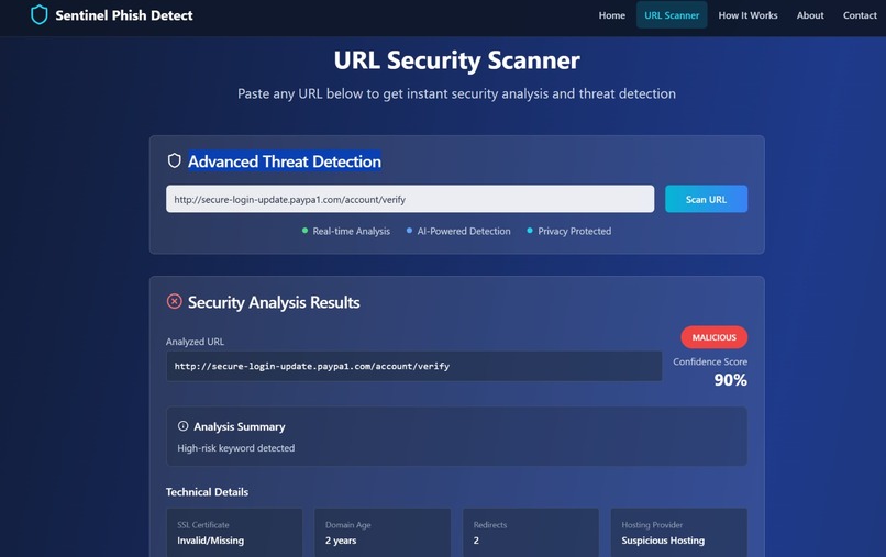 Sentinel Phish Detect – screenshot 3