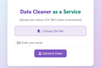 Data cleaner as a service