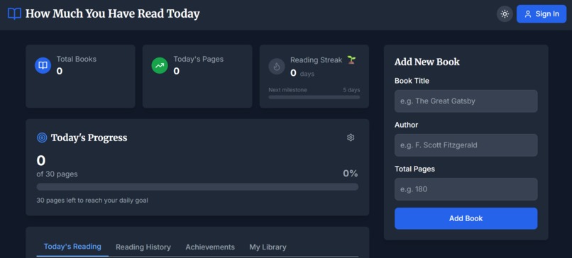 How Much You Have Read Today – screenshot 1