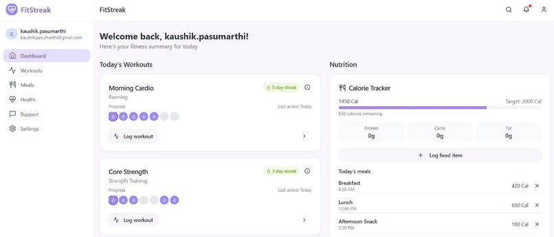 FitStreak – screenshot 1