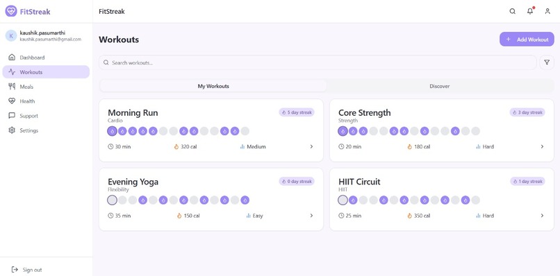 FitStreak – screenshot 2