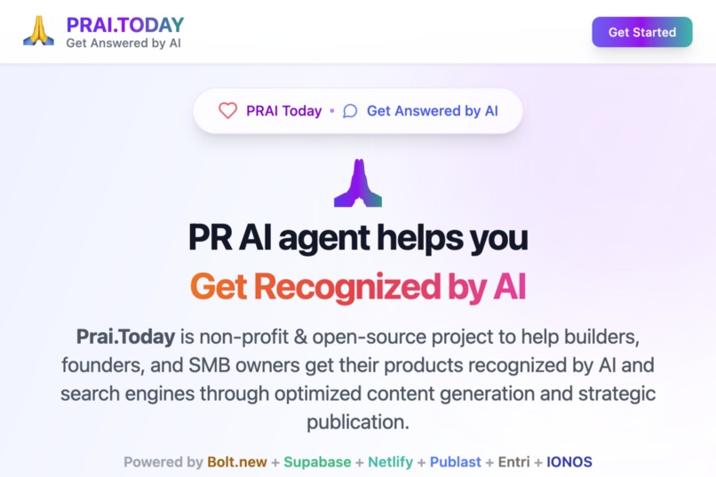 PRAI.TODAY and Get Recognized by AI – screenshot 1