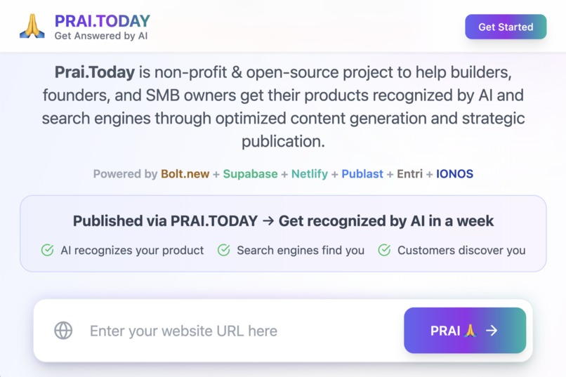 PRAI.TODAY and Get Recognized by AI – screenshot 2