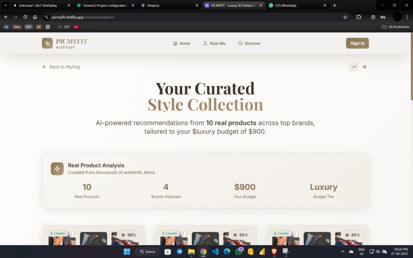 PICMYFIT-PERSONALISED AI STYLIST – screenshot 6