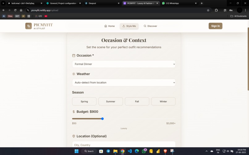 PICMYFIT-PERSONALISED AI STYLIST – screenshot 5