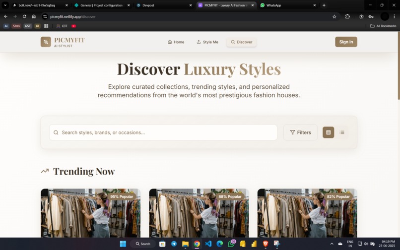 PICMYFIT-PERSONALISED AI STYLIST – screenshot 3