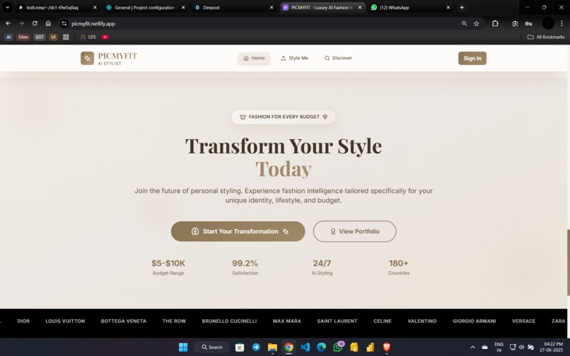 PICMYFIT-PERSONALISED AI STYLIST – screenshot 2