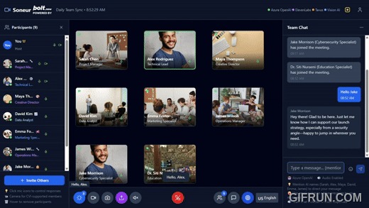 Soneur Virtual Team Collaboration Application – screenshot 1
