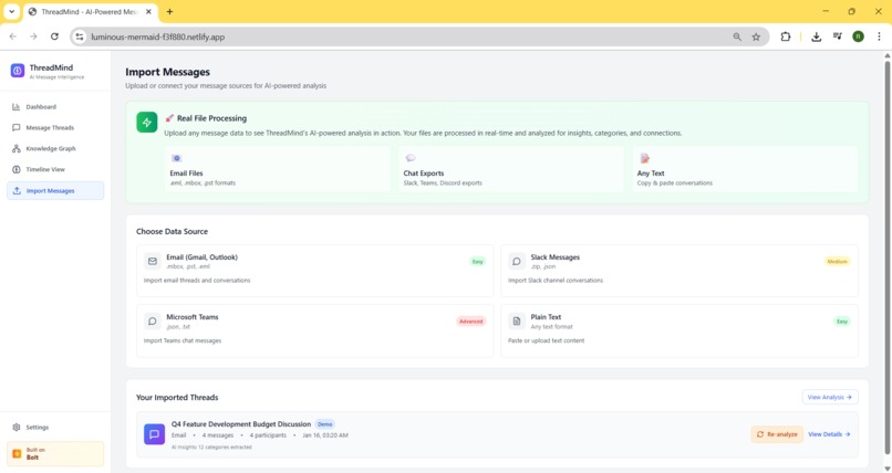 ThreadMind – screenshot 1
