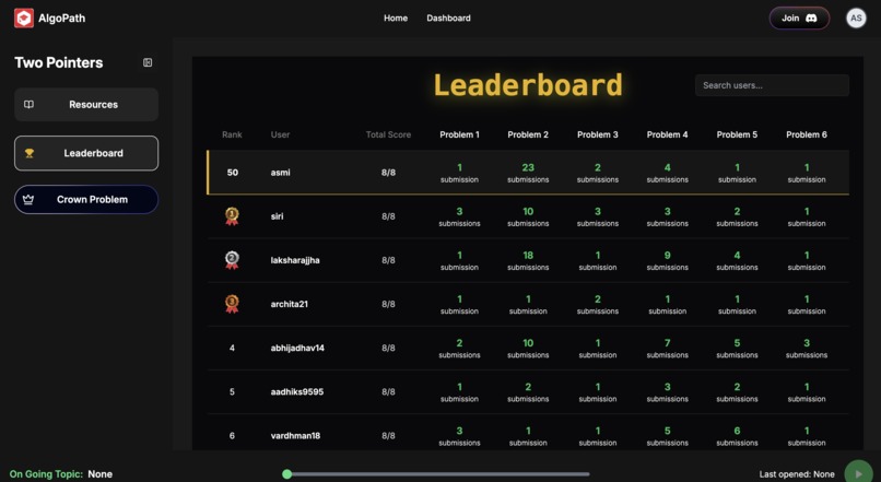 Asmi's DSA questions – screenshot 2