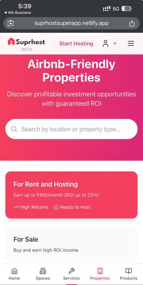 Suprhost - India's First Short-Term Rental Super App – screenshot 4