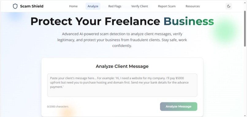 Freelance Scam Shied – screenshot 1