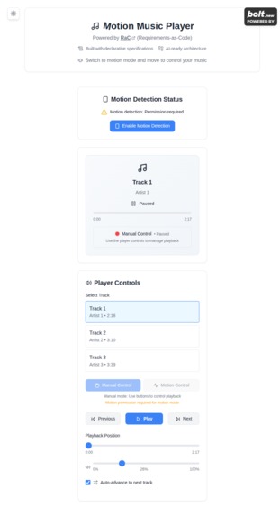 Motion Music Player – screenshot 2