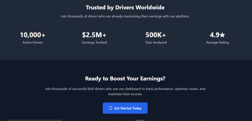 Bolt Driver Analytic Dashboard – screenshot 2