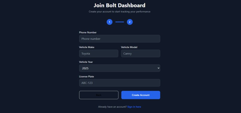 Bolt Driver Analytic Dashboard – screenshot 4
