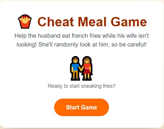 cheat meal game – screenshot 1