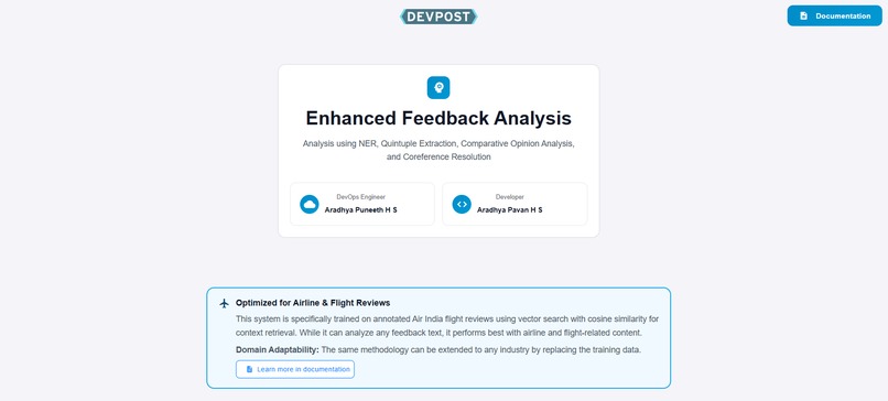 Enhanced Feedback Analysis System – screenshot 2