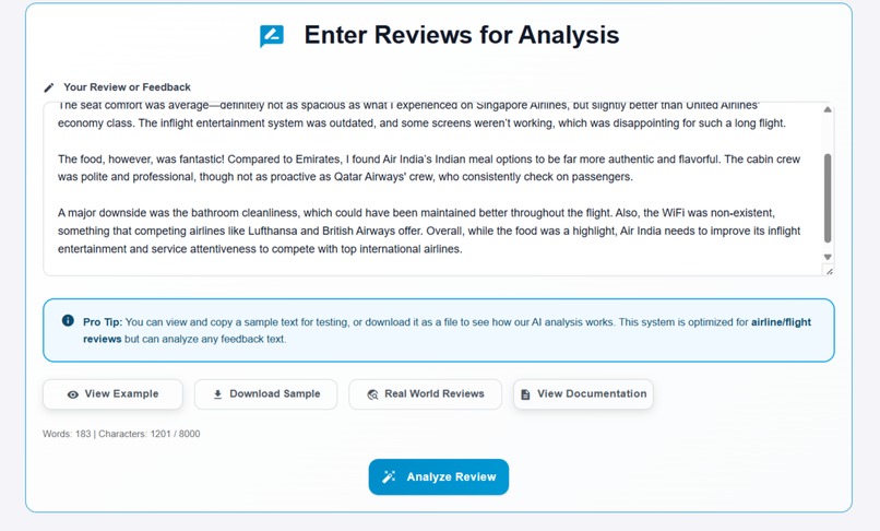 Enhanced Feedback Analysis System – screenshot 4