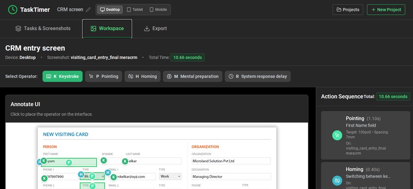 TaskTimer – screenshot 1